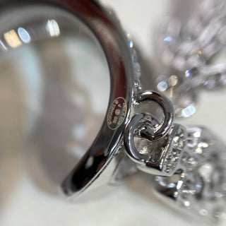 CHANEL Eveloria Silver Charm Cascade Drop Earrings